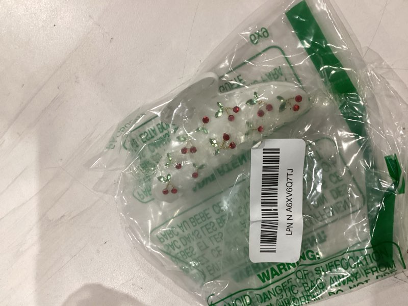 Condition photo showing Good Condition for lilie&white acrylic hair clips claws for women with the rhinestone pattern in red cherry shape hair clip for thick hair hair clips for styling sectioning 1pc hc21221a