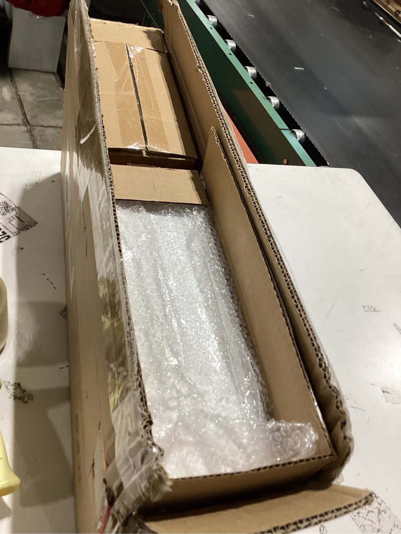 Condition photo showing Good Condition for sriwatana white floating shelves, 24 inch solid wood storage wall shelves set of 4 display ledge shelves decor for bedroom, living room, bathroom, kitchen - white