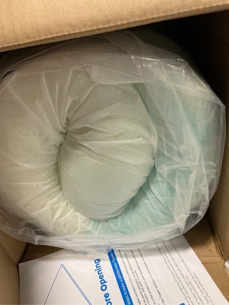 Condition photo showing Good Condition for Memory Foam Mattress Topper Twin - 4 Inch Gel Infused Bed Toppers, Pressure Relief Mattress Pad for Dorm Room, CertiPUR-US Certified 4 Inch Twin Blue