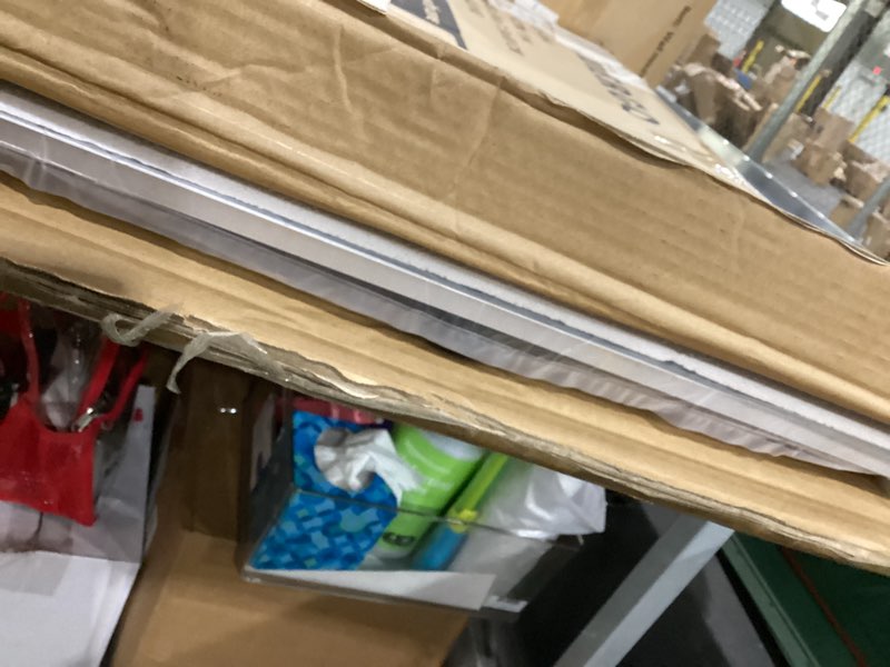 Condition photo showing New/Like New for mobile whiteboard, double sided dry erase board aluminum frame, rolling stand white board & accessories with 4 markers, 1 eraser, 12 push stickers (24x36)