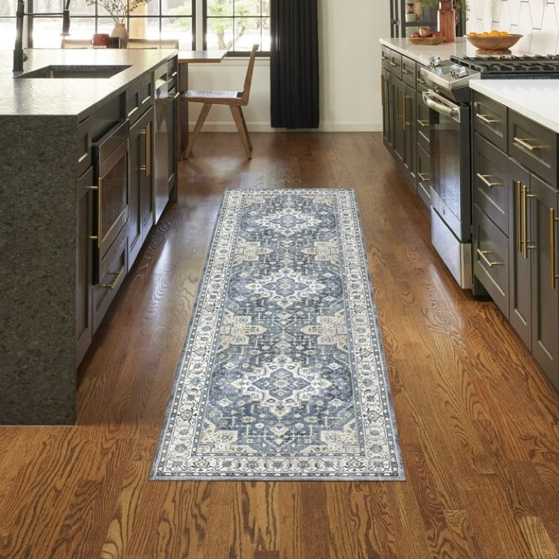 Nourison Vintage Home Bohemian Ivory Blue 2'2" x 7'6 Area Rug (2x8)