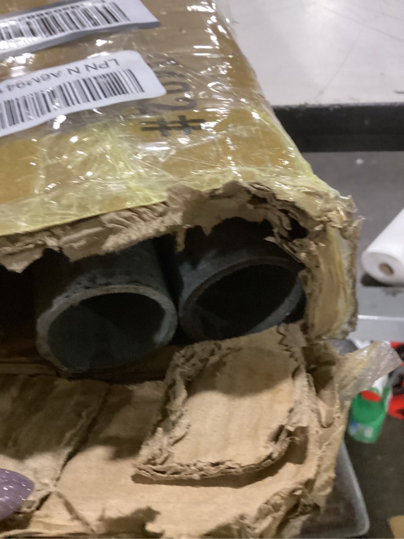 Condition photo showing Good Condition for 2 pack 4 feet galvanized steel dock pipe, 1.65" od 1.42" id, 0.118" wall thickness, marine piling for boat mooring, pier construction, waterfront deck posts & bollards rust