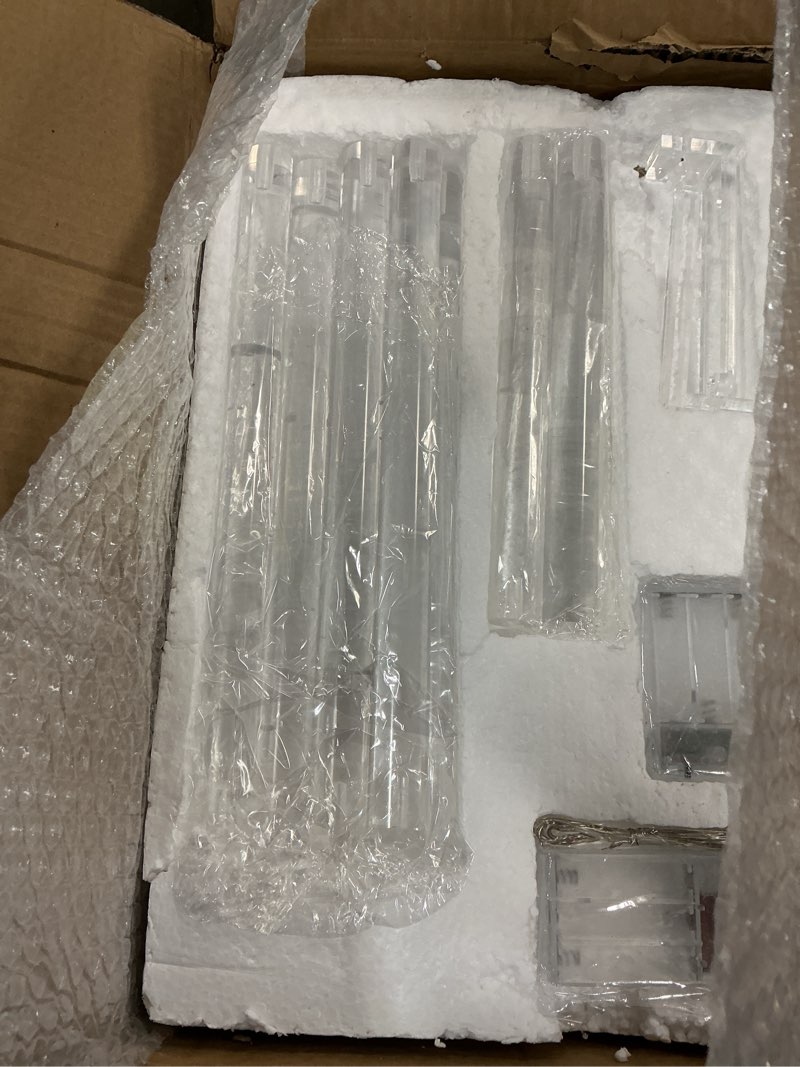 Condition photo showing New/Like New for DuvinDD 5-Tier Bookshelf Clear Acrylic Ladder Shelf, Wall Tall Narrow Bookcase for Small Space, Modern Wall Shelf Storage Rack for Home Decor, Living Room, Bedroom, Office