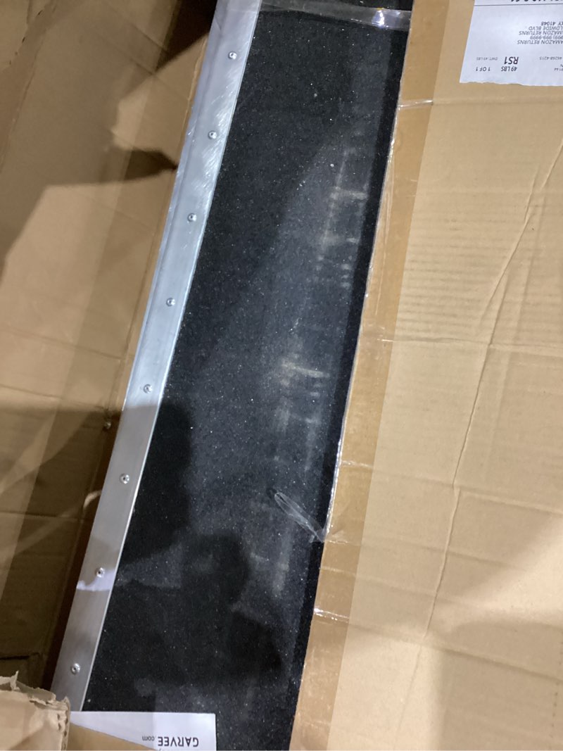 Condition photo showing As Is for 6ft portable wheelchair ramp with handle, 800lbs capacity non-skid aluminum handicap ramps,black seamless folding threshold ramp for doorways, wheel chair ramp for home steps,stairs