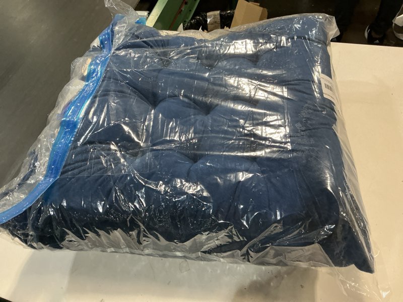 Condition photo showing Good Condition for Rocking Chair Cushions Indoor Velvet Chair Pads High Back and Seat Cushion 2 Piece Set Navy Navy 2 Pieces Set