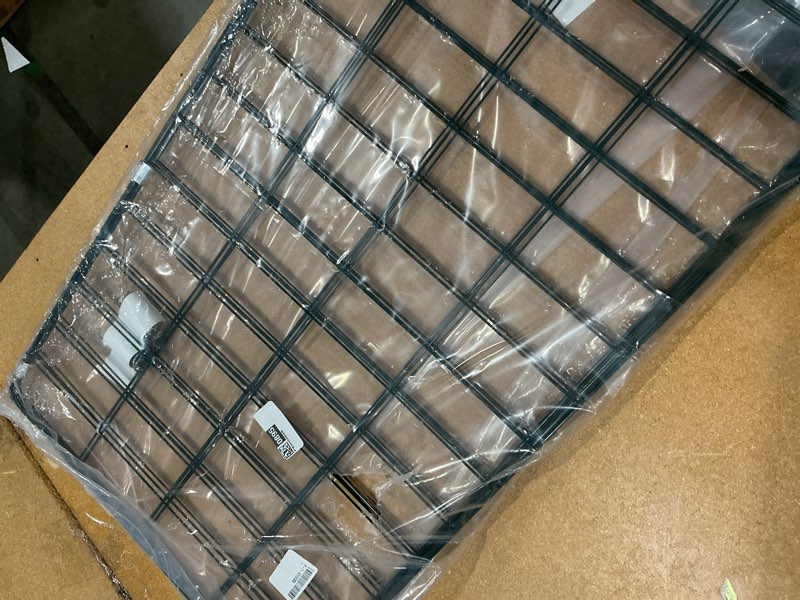 Condition photo showing New/Like New for econoco slat grid panels, 2 x 4 feet metal display panels, heavy duty retail merchandising fixtures, pack of 3, green