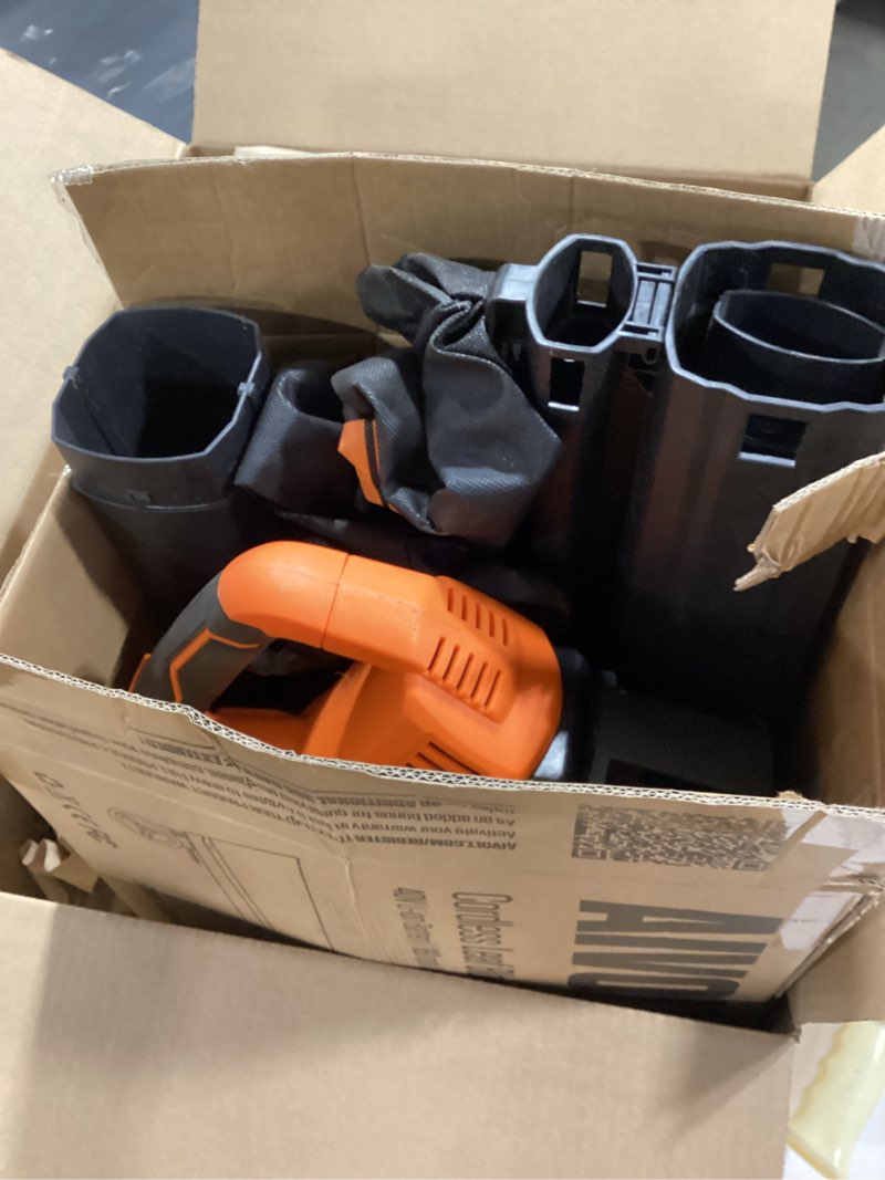 Condition photo showing As Is for AIVOLT 40V Cordless Leaf Blower Vacuum Mulcher, with 40L Collection Bag, 2x4.0Ah Batteries & Charger, 160 MPH Air Speed, 3-in-1 Yard Tool for Lawn Care, Patio Cleaning