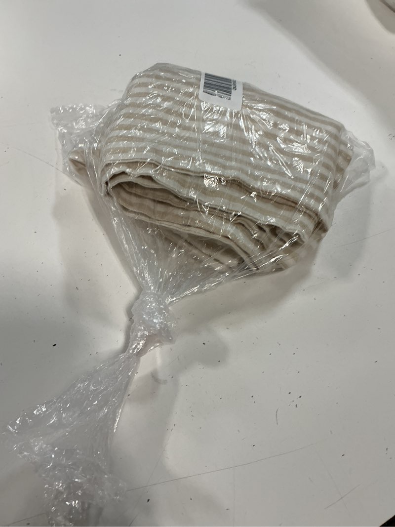 Condition photo showing Good Condition for european linen stripe euro sham color: natural/white stripe