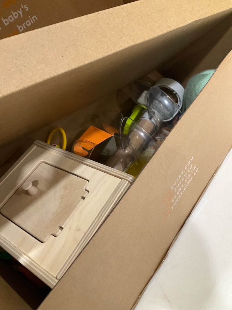 Condition photo showing As Is for lovevery, the babbler play kit with bonus book 'where is crew's shoe', birthday play kit, montessori toddler toy (best birthday gift for 1 year old)