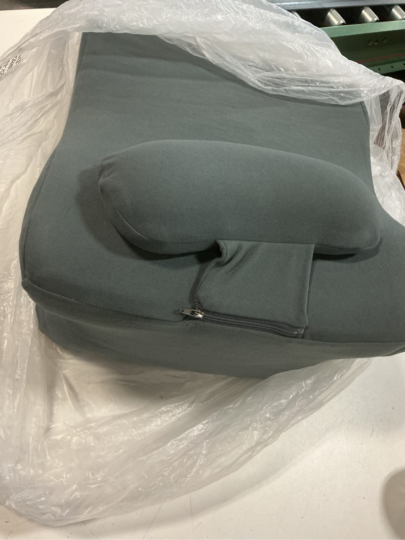 Condition photo showing Good Condition for adult widened intimacy position sex pillow for couples, butt cushion with removable small support pillow, memory foam for sitting or lying, ideal for home use- dark gray dark grey