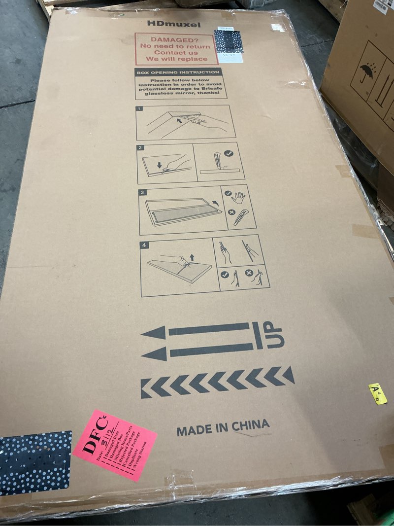 Condition photo showing Good Condition for hdmuxel full length mirror with wheels, 71 \"x 40\", white, nano film surface without glass, shatterpr