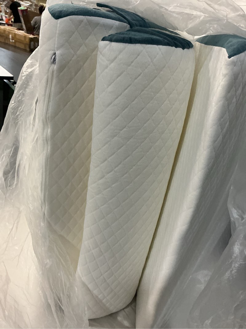 Condition photo showing As Is for yojoker 4pcs orthopedic bed wedge pillow set for sleeping, post surgery foam pillow for body, back and leg pain relief, triangle adjustable support pillow - acid reflux sleeping pillows navy navy 4pcs