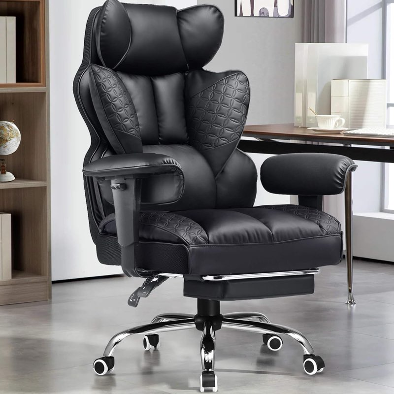 GTRACING Big and Tall Gaming Chair 400lbs Heavy Duty Office with Foot
