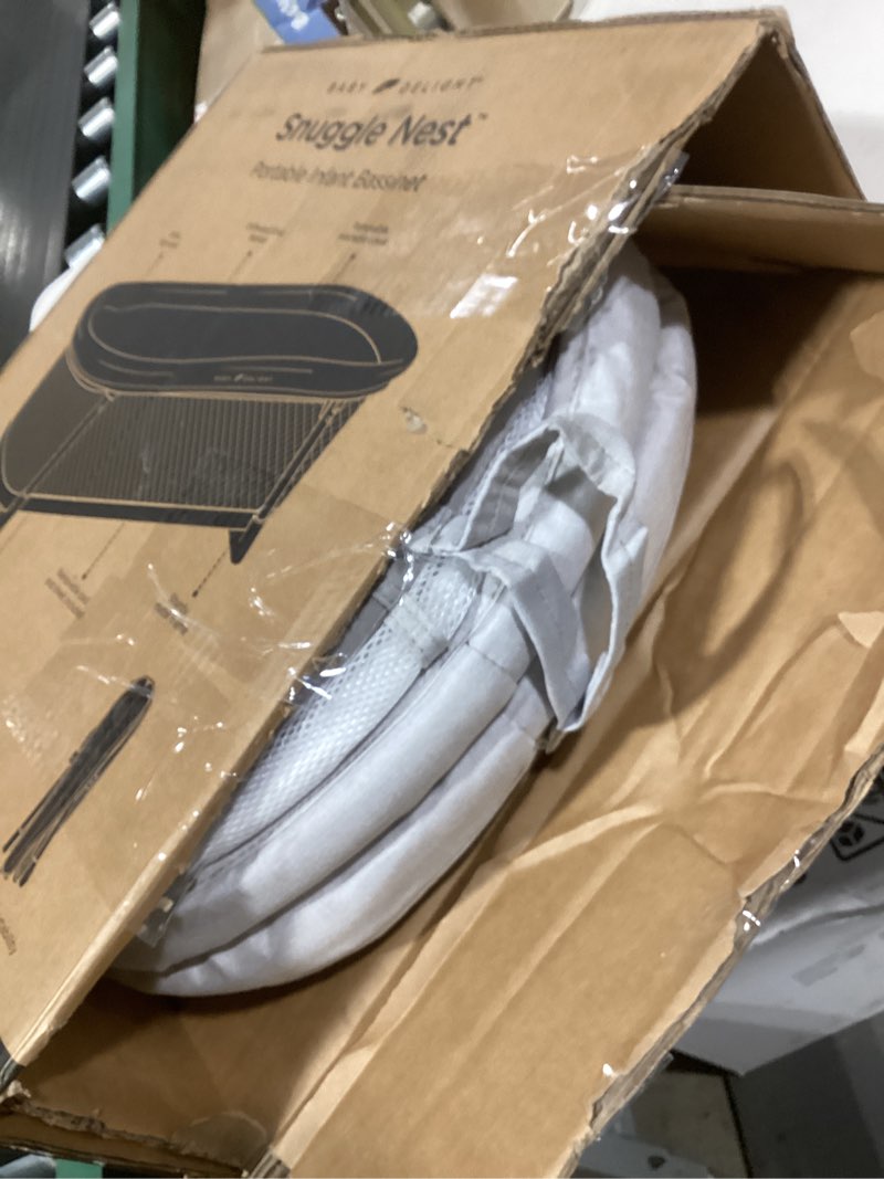 Condition photo showing Good Condition for Baby Delight Snuggle Nest Bassinet, Portable Baby Bed, for Infants 0 – 5 Months, Driftwood Grey