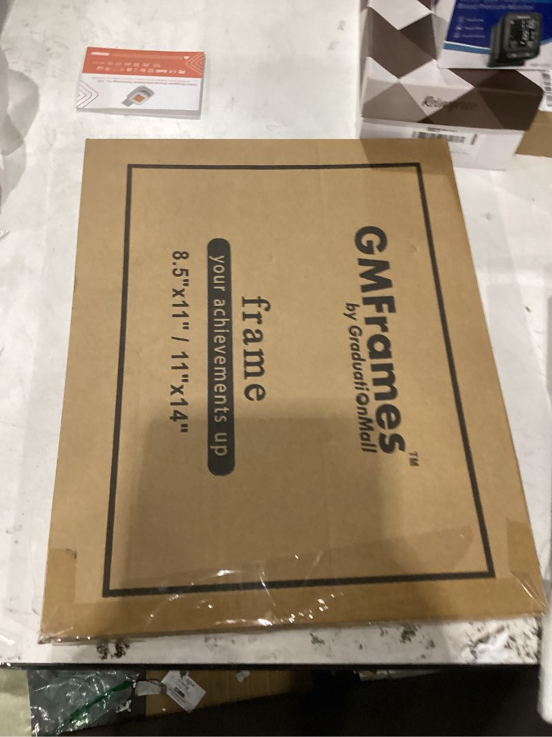 Condition photo showing New/Like New for graduationmall 8.5x11 diploma frame with black over gold mat or display 11x14 document without mat, uv protection acrylic, mahogany with gold beads mahogany with gold beading 11x14 or 8.5x11 with mat