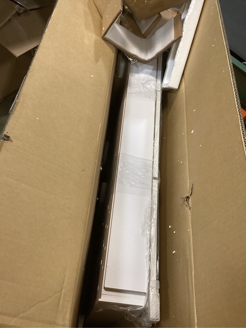 Condition photo showing New/Like New for Design House Cyprus Medicine Cabinet, 3 Frameless Mirrored Doors, 2 Adjustable Shelves, Pre-Assembled, Surce or Recess-Mounted, White, 36.3 in. W x 4.4 in. D x 30.1 in. H, 590265 36 in. Wide