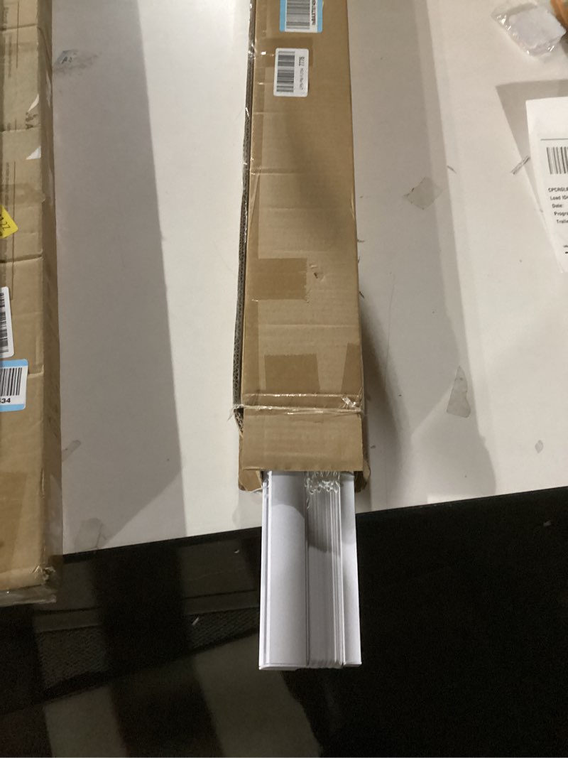 Condition photo showing As Is for CHICOLOGY Mini Blinds for Indoor Windows – 30"W x 60"H, White Horizontal Vinyl Blinds | Cordless | Easy to Install | Sleek Low-Profile Fit for Doors, Offices, Kitchens & Apartments