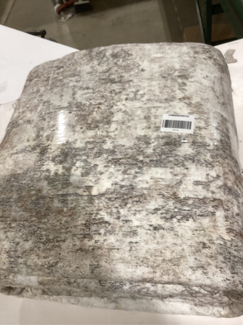 Condition photo showing Good Condition for Area Rugs 9x12 Living Room: Large Machine Washable Area Rug with Non Slip Backing Non Shedding Abstract Stain Resistant Carpet for Bedroom Dining Room Nursery Home Office - Beige/Blue 9' x 12' (Rectangular) Beige/Blue