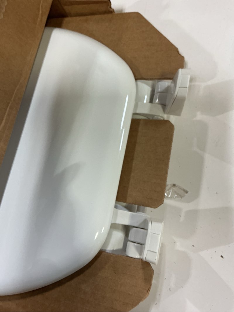 Condition photo showing As Is for bemis 400tta economy durable wood toilet seat, round, white