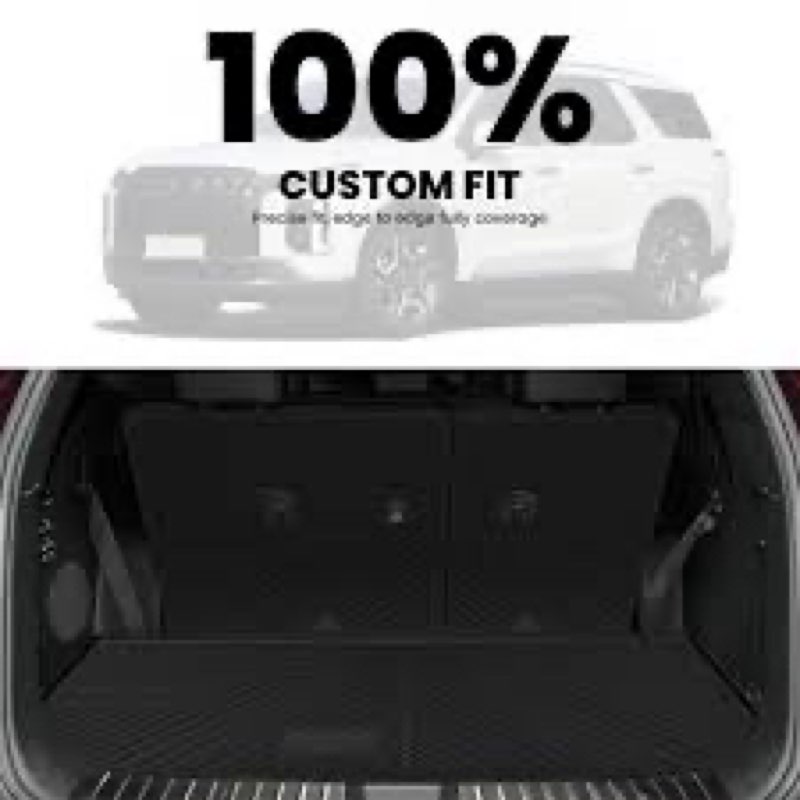 LASFIT Cargo Mat & Backrest Mats for Hyundai Palisade 2026 All Weather TPE Custom Fit Car Trunk Mats