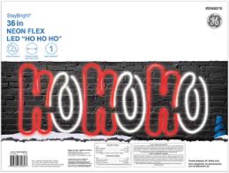 staybright 36 in neon flex led ho ho ho