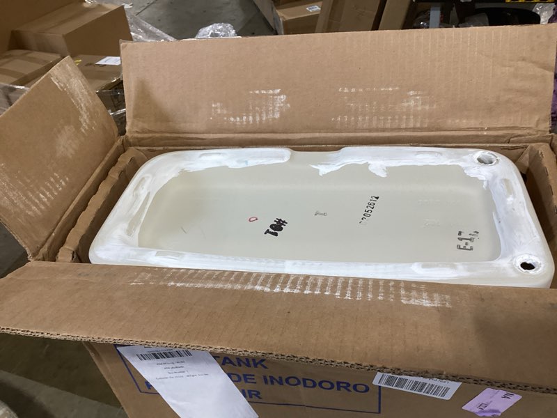 Condition photo showing Good Condition for toto drake 1.6 gpf toilet tank with washlet+ auto flush compatibility, cotton white - st776sa#01