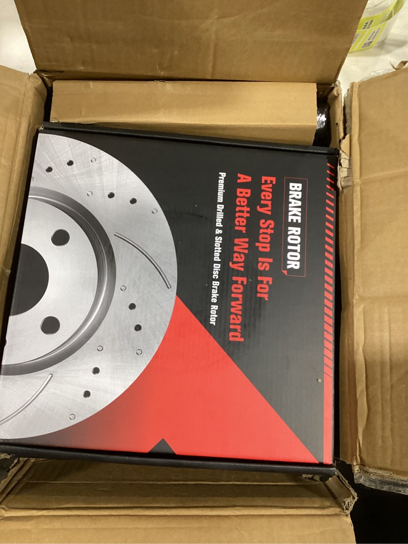 Condition photo showing New/Like New for Anpulsero 275mm Front Brake Rotors Kit Compatible with 2009-2019 Toyota Corolla (L4 1.8L Not 2.0L), 2008-2014 Scion xD Geomet Coated OE Drilled Slotted Brake Rotors Ceramic Brake Pads for 31505 D1210 2009-2019 Corolla-Front-Geomet