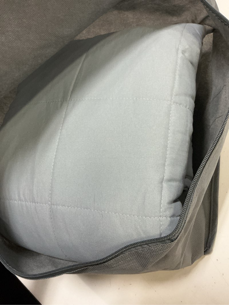 Condition photo showing As Is for topblan weighted blanket for adults 12lbs, breathable cooling weighted blanket, high breathability heavy blanket, soft material with glass beads for all season, sofa bed, 60"x80" queen size,grey grey 60"x80"-12lbs