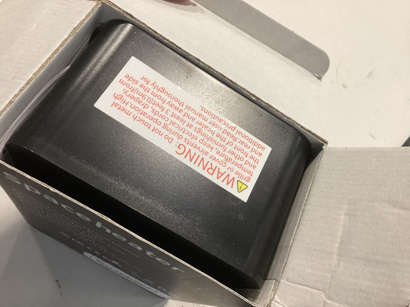 Condition photo showing Good Condition for Lerat Space Heater, Portable Mini Heater for Indoor Use, 500W Fast Heating Small Desk Heater with Overheating & Tip-Over Protection, Lightweight Electric Heaters for Office, Home, Camping (Black)