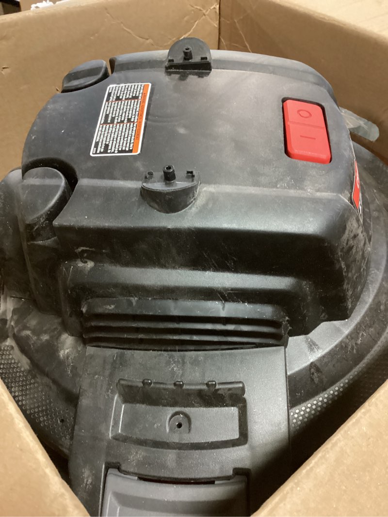 Condition photo showing As Is for CRAFTSMAN CMXEVBE17594 12 Gallon 6.0 Peak HP Wet Dry Vac, Portable Shop Vacuum Wet and Dry with Filter, Dust Bag, Hose and Attachments for Home Projects & Renovations