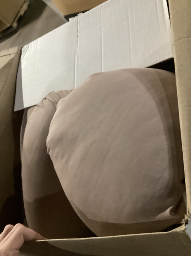 Condition photo showing As Is for QUEEN ROSE Cooling Pregnancy Pillows, Maternity Pillow for Sleeping, 55in U Shaped Body Pillow for Pregnant Support, with Removable Silky Cover, Beige Cooling Silky - Natural Nomad 55in