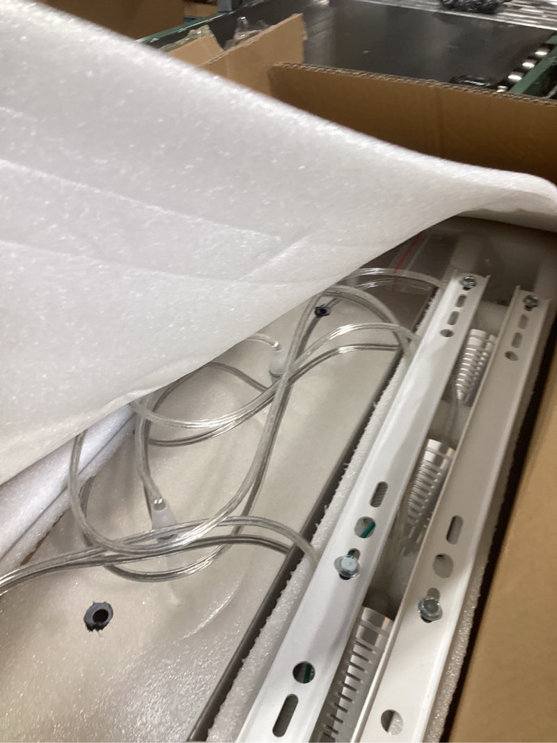 Condition photo showing New/Like New for modern crystal chandeliers led flush mount ceiling chandeliers for living room high ceiling entrance foyer lobby bedroom gold silver 8-lights