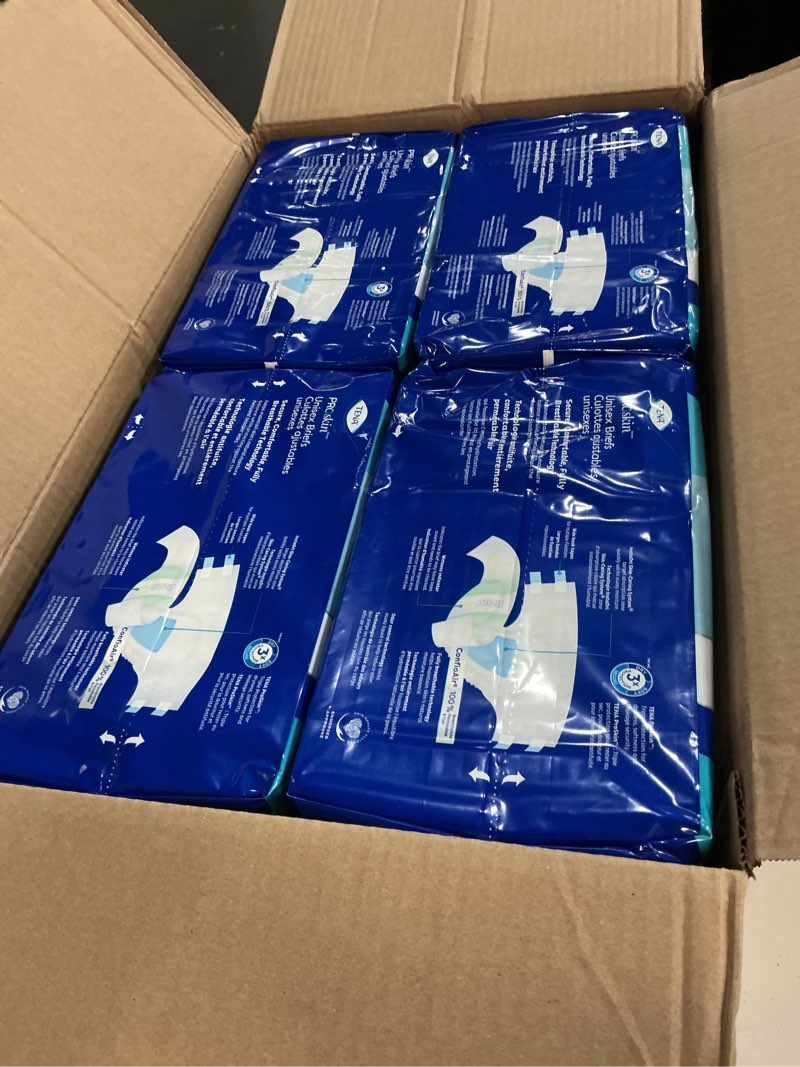 Condition photo showing New/Like New for tena incontinence adult diapers, maximum absorbency, disposable briefs, proskin - large - 56 ct large 56