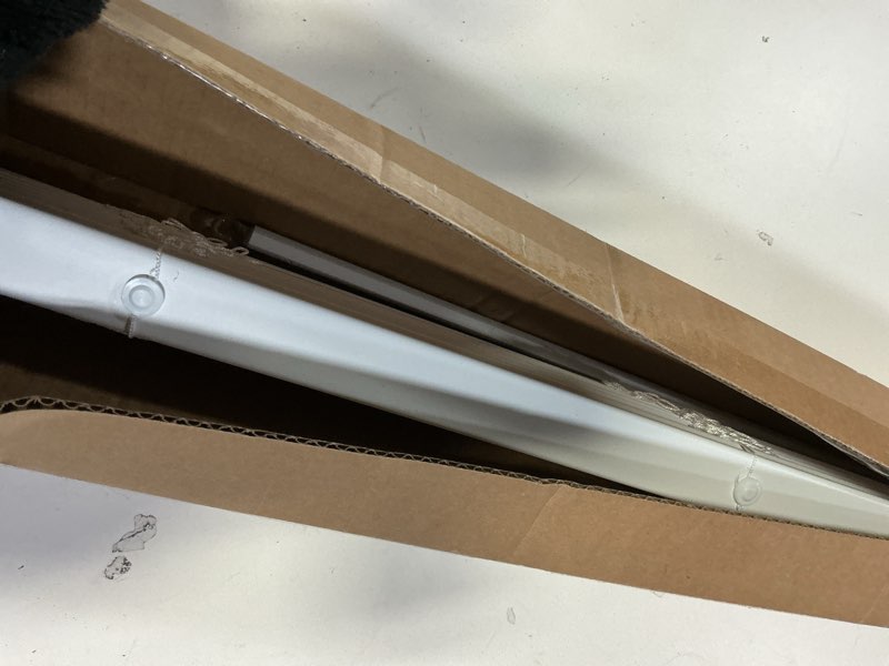 Condition photo showing Good Condition for LazBlinds No Tools No Drill 1" Vinyl Mini Blinds, Cordless Blinds for Windows, Light Filtering Horizontal Window Blinds & Shades, 30" W x 64" H, White Cordless-white 30" W x 64" H