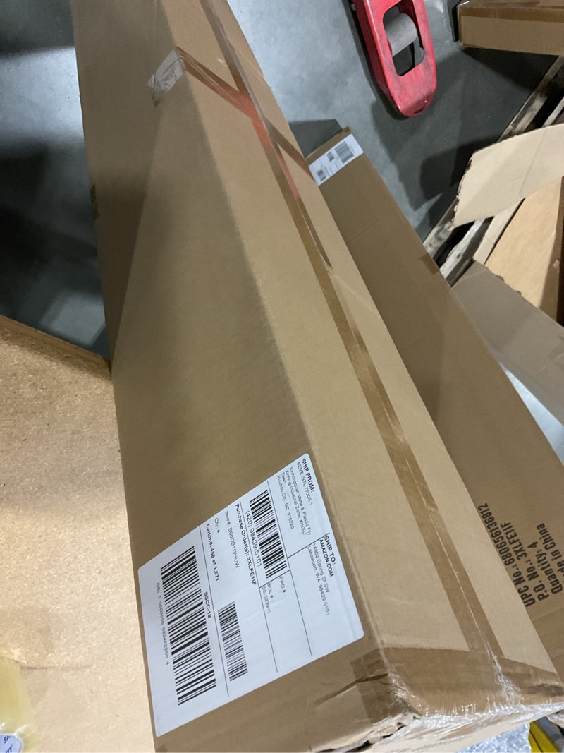 Condition photo showing New/Like New for pack of 4. decopolitan urn single rod set, 72-144-inch, antique black antique black 72-144-inch curtain rod