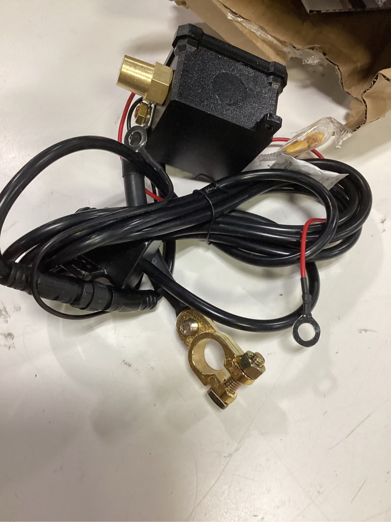 Condition photo showing Good Condition for 12v 250a battery disconnect switch kill switch, prevent battery drain for car truck rv, with illuminated round rocker switch, 9.84 ft cable, in-car manual cut-off manual control (illuminated round rocker switch)