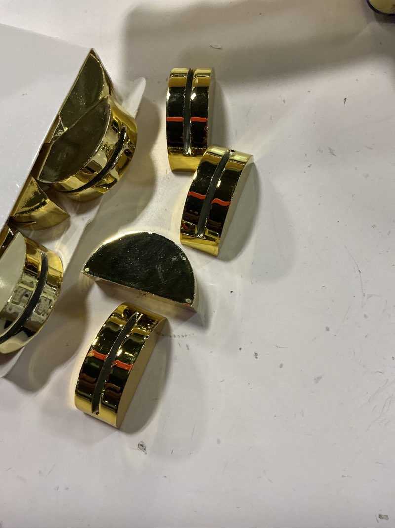 Condition photo showing As Is for Vicenpal 20 Pcs Gold Table Number Holders Wedding Acrylic Card Place Holders with Card Slot Table Sign Display Stands for Photo Menu Office Meeting Restaurant Wedding Party Events (Semicircular) 20 Semicircular