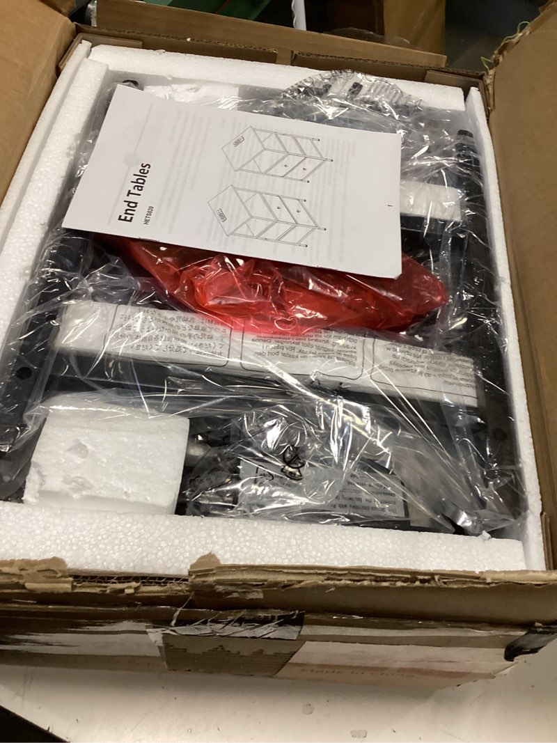 Condition photo showing Good Condition for Night Stand Set 2, Black Nightstand with Charging Station, End Tables with Storage Shelf for Small Spaces, Bedside Table Side Tables with 2 Fabric Drawers for Bedroom, HETS020BK Black Power