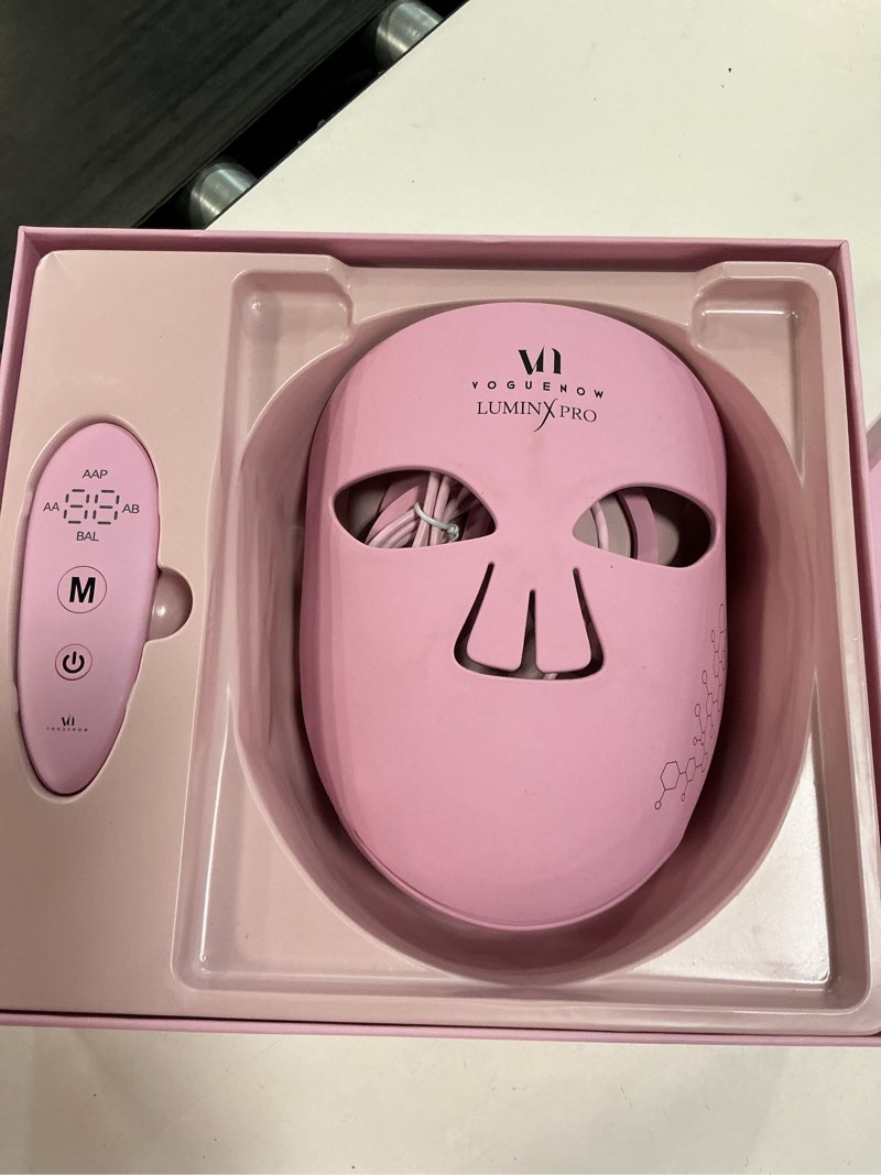 Condition photo showing Good Condition for voguenow led light therapy mask - fda-cleared device for wrinkles & acne - red light therapy for face with chin & lip coverage - red, blue & near infrared facial skincare device with 280 leds