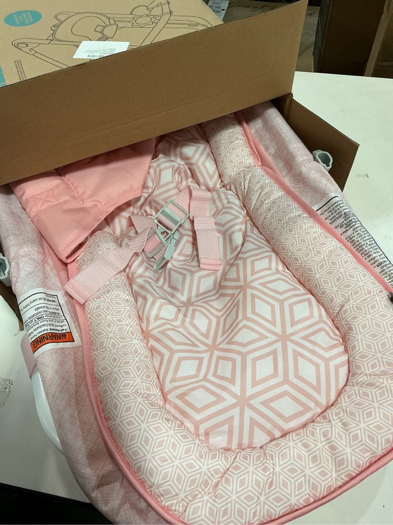 Condition photo showing Good Condition for Summer Infant 2-in-1 Bouncer & Rocker Duo (Pink) Convenient and Portable Rocker and Bouncer for Babies Includes Soft Toys and Soothing Vibrations