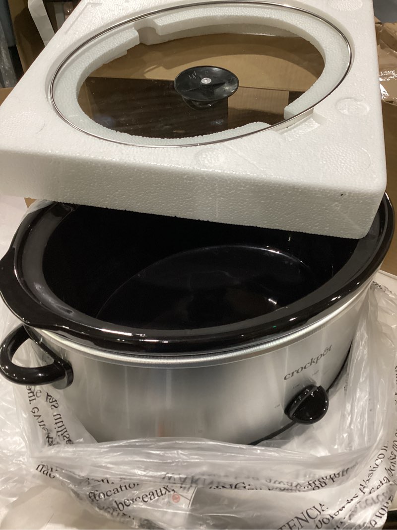 Condition photo showing New/Like New for Crock-Pot 7 Quart Oval Manual Slow Cooker, Stainless Steel (SCV700-S-BR), Versatile Cookware for Large Families or Entertaining 7 Qt
