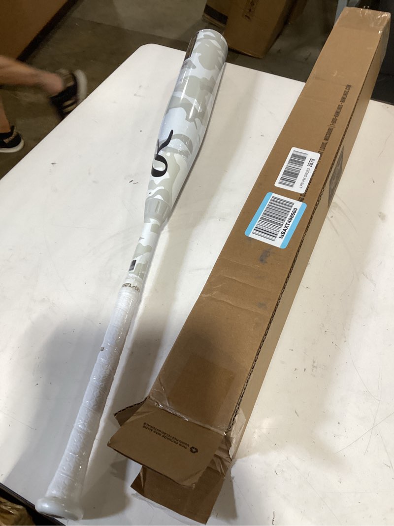 Condition photo showing As Is for rawlings | 2025 | icon baseball bat | usssa | -5 / -8 / -10 drop | 2 3/4" barrel | 2 pc. composite white | snow camo -5 30 inches