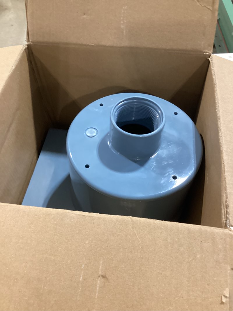 Condition photo showing As Is for deeprclean through wall skimmer for above ground pool, heavy duty wall mount pool skimmer kit, universally fits all standard pool wall openings, in wall pool surface skimmer for above ground pool-blue