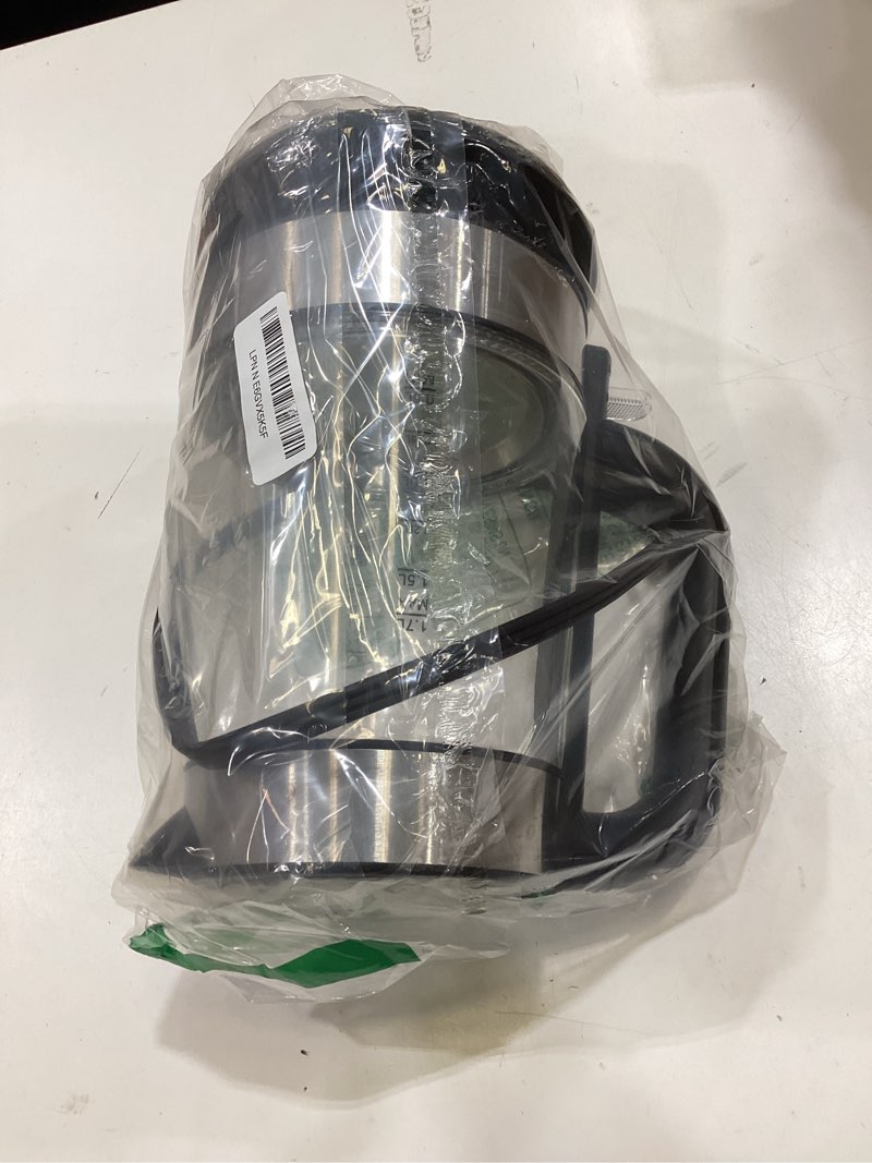 Condition photo showing New/Like New for amazon basics electric kettle with glass carafe for tea and coffee, bpa-free, fast boiling, auto shut-off, boil-dry protection, water level indicator, 1.7 liter, 1500w, black and silver glass carafe 1.8 quarts