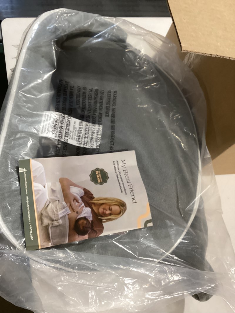 My Brest Friend Super Deluxe Nursing Pillow - Enhanced Comfort & Ergonomic Breastfeeding Pillow for Ultimate Support For Mom & Baby - Adjustable and with Handy Side Pocket, Platinum Platinum Super Deluxe