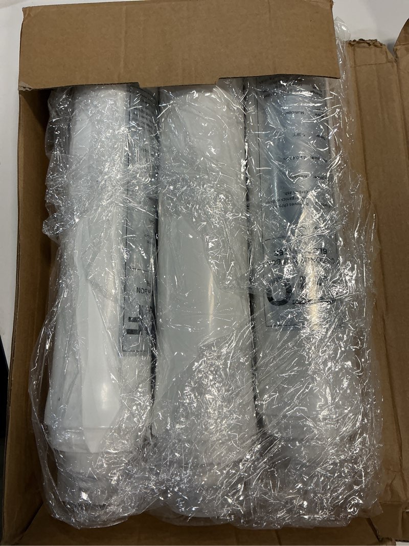 Condition photo showing New/Like New for 3 pack water filter replacement compatible with bluevua ro100ropot, water filters set, 1 pp, 1 cto, 1 pcf, improved drink quality, easy to replace for household daily use drinking pp&cto&pcf 3