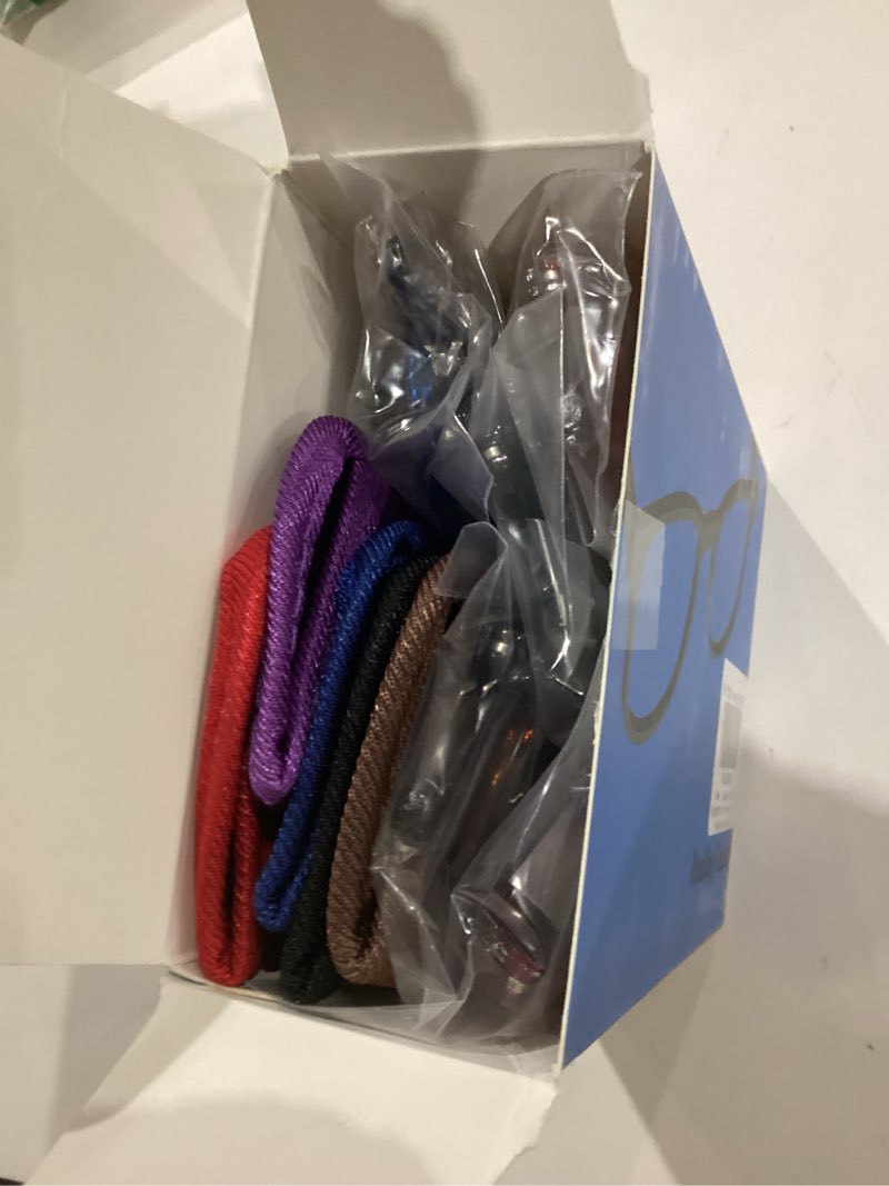 Condition photo showing Good Condition for norperwis 5 pairs reading glasses - standard fit spring hinge readers glasses for men and women (black purple red blue brown, 1.25) black purple red blue brown 1.25 x