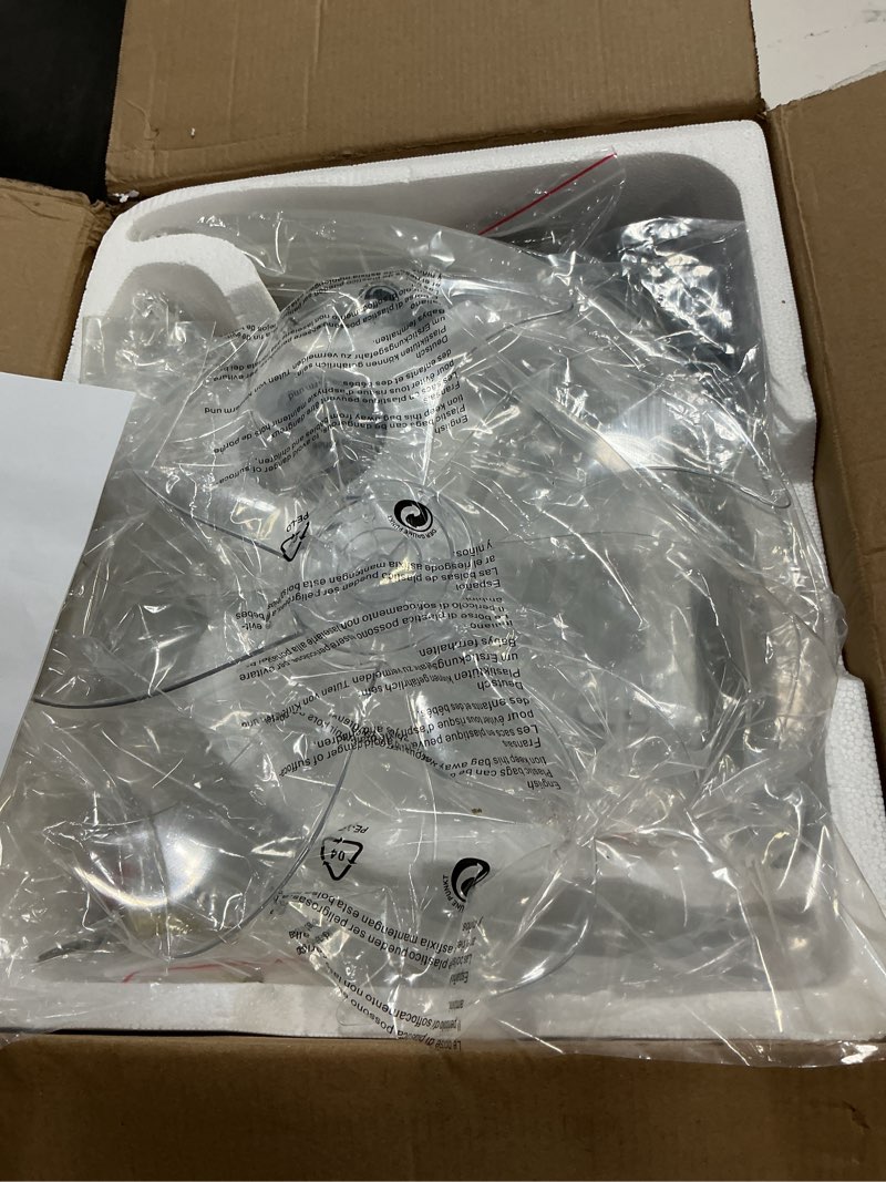 Condition photo showing Good Condition for zmishibo ceiling fans with lights and remote, 19.7'' low profile ceiling fan, 3000-6000k dimmable modern flush mount led fan light, 6 wind speeds, white fandelier ceiling fans for bedroom white 19.7 inch