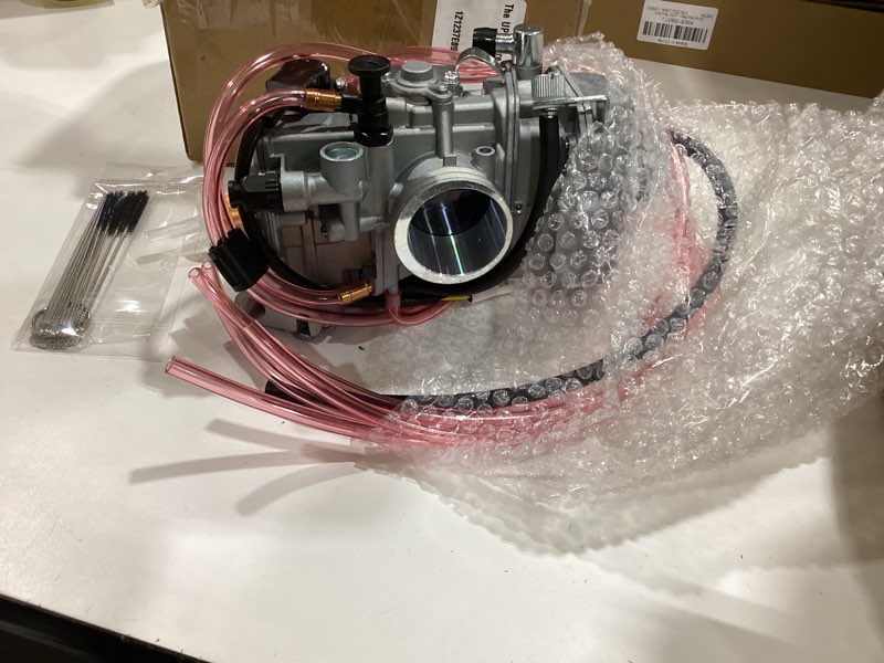 Condition photo showing Good Condition for yfz450 carburetor replacement parts available fit for yamaha 2004-2009 yfz450 four-wheel off-road vehicle atv carb manifold outlet diameter is 48mm / 40mm (o.d/i.d)