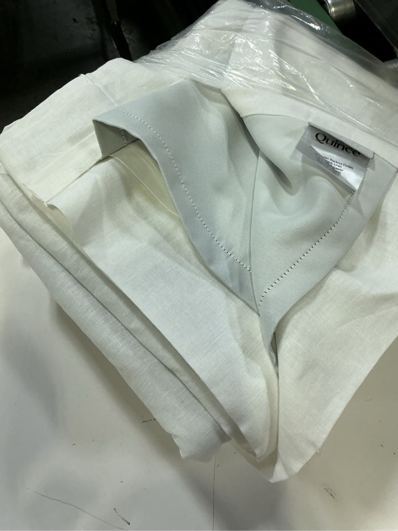 Condition photo showing New/Like New for european linen room darkening curtain, 48x96, white